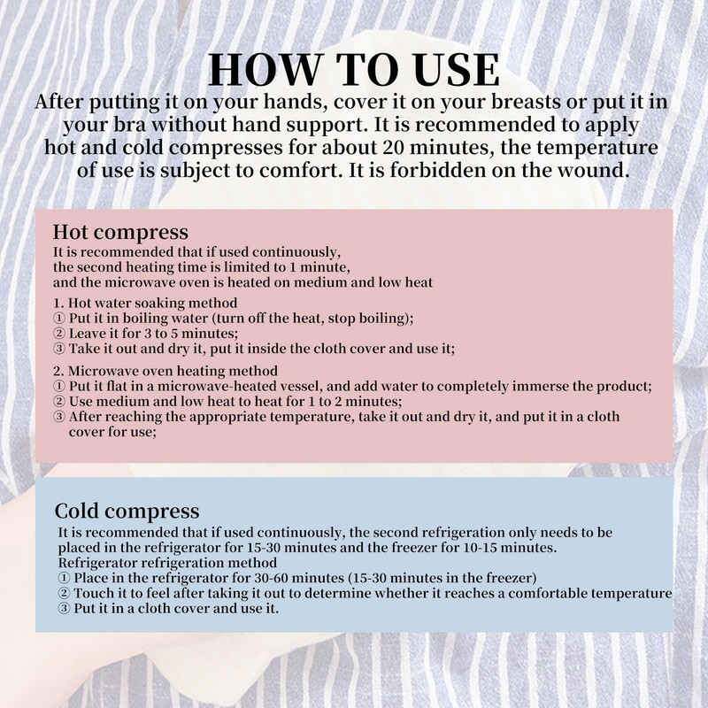 Breast Hot Cold Pad Waterproof Soft Gel Bead Mastitis Relief