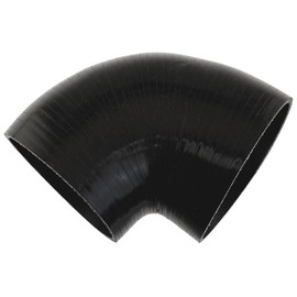 Pegasus E90.114-BLACK, Black Silicone Hose, 4 1/2" I.D. 90 degree Elbow, 4" Legs (no logo)