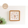 Tees Factory PD-5520470BR Pan Dribble Square Wall Clock, Brown, H7.9