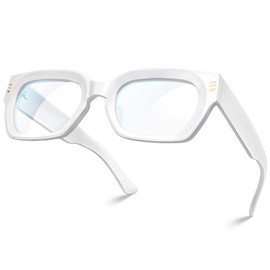 VISOONE Retro Rectangle TR90 Small Face Blue Light Blocking Glasses Computer Gaming Eyewear for Women Men BRAZOS