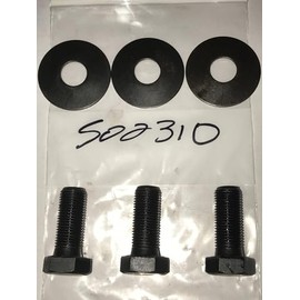 Brooks AG Parts Set of Three (3) Blade Mounting Bolts with Washers Compatible Replacement for King Kutter Code 502310. Fits RFM Series Finish Mowers, Black