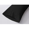 Lanest Housing Pillow Cases Queen, 2 Pack Black Microfiber Pillow
