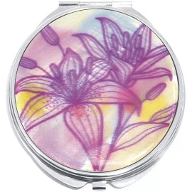 NewCharms Pretty Flower Compact with Mirrors - Perfect for your Pocket or Purse
