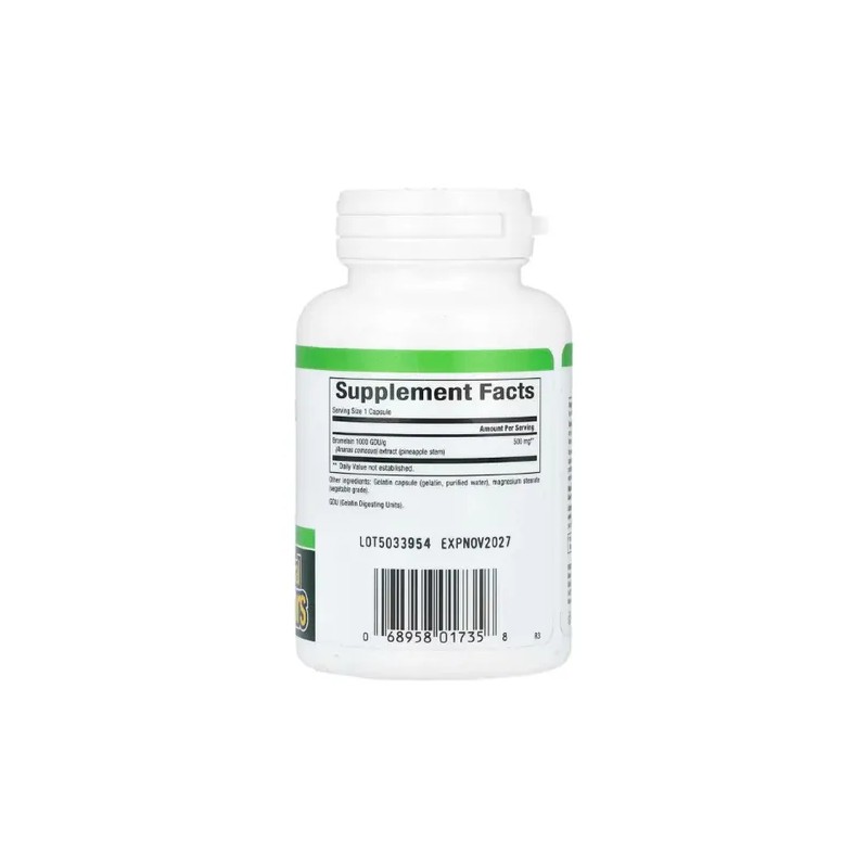 Natural Factors Bromelaína 500mg 90 Cápsulas Sin Sabor