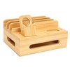 Bamboo Charging Station for Multiple Devices Charging Station Stand Rack