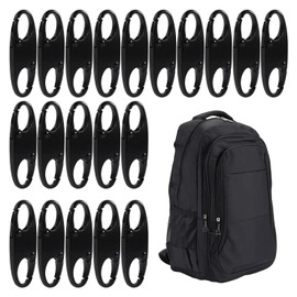 Anti Theft Zipper Locks for Backpacks 20pcs Zipper Clip Theft Deterrent Dual Opening S-Hook Zippers Pull Locks for Backpacks, Camping, Fishing, Traveling, Outdoor Sports (Black)