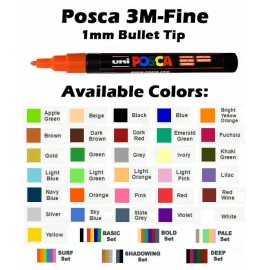POSCA Uni Posca PC3M.3 Water-Based Paint Marker, Fine Point, Golden Yellow