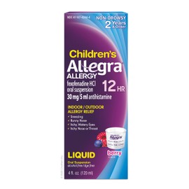 Allegra Children's 12 Hour Allergy Relief, Berry, 4 Fl Oz