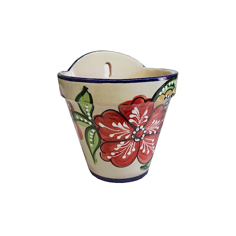 Spanish Wall Planter, Flower Pot, Planter, Wall Pocket 5.5""D