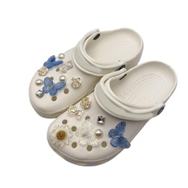 Traziewell Aesthetic Clog Charms Shoe Accessories Women Clip On Decoration Pearl Shoe Charm Glitter for Ladies DIY Party of Birthday Presents SDC00319