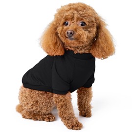 Rocky Thermal Jacket Clothes Fleece Lined Sweater for Dogs, Puppies, Warm Coat Bodysuit Onesie One Piece Vest Pet Jammies with Leg Warmers for Small, Medium, Large Dogs Cats (Black, Large)