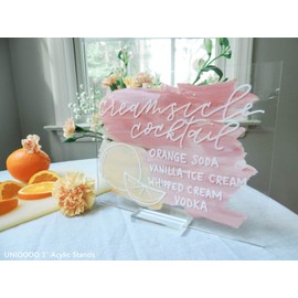 UNIQOOO 8x10 inch Clear Acrylic Sheet, Wedding Welcome Table Sign, Pack of 10 - Stand NOT Included