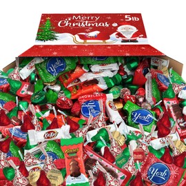 Christmas Chocolate Candy Variety Pack - Christmas Candy Individually Wrapped, Ideal for Christmas Treats, Perfect Christmas Chocolate Candy for Stocking Stuffers and Special Christmas Moments 5 Pound