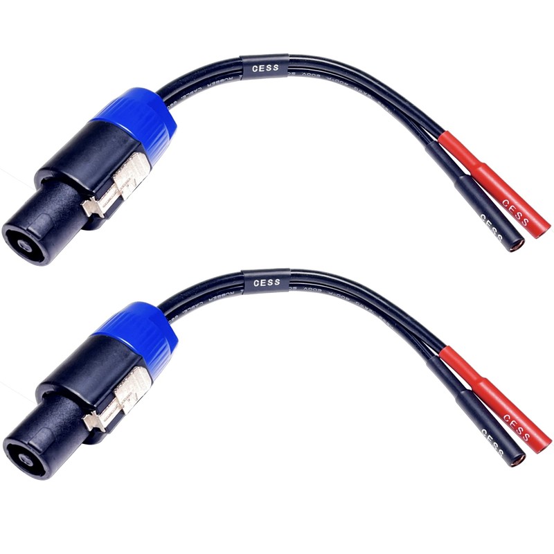 CNCESS CESS-095 Speakon Plug to Banana Female Jack Speaker Cable