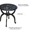 GXOUTAL Cast Aluminum Outdoor Side Table, All Weather Round Small