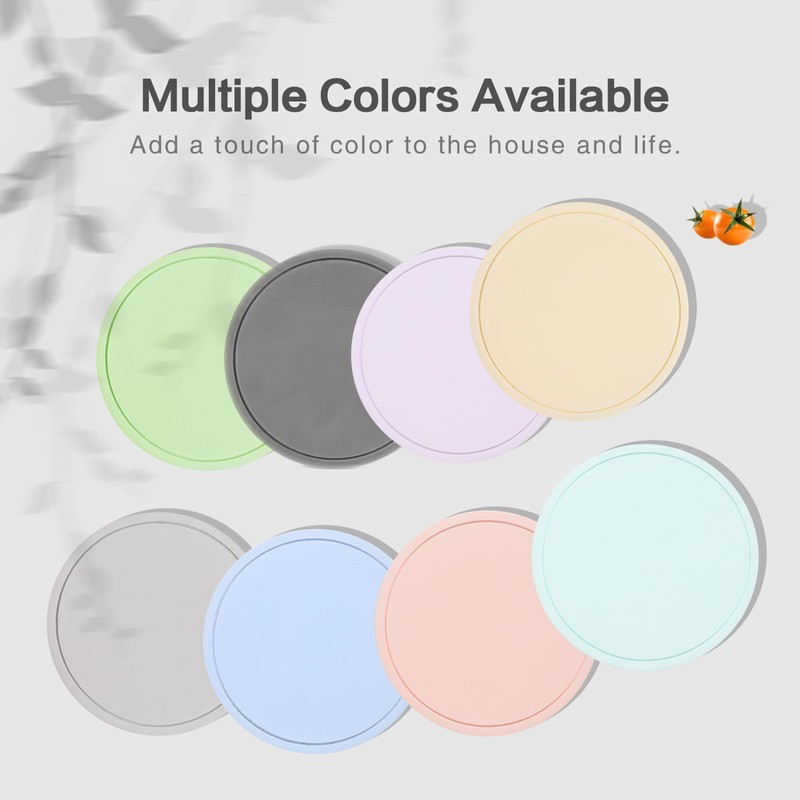 Azhou 6Pcs Drink Coasters with Holder, Silver Absorbent Coasters for