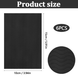 lyualma Pack of 6 Black Non-Slip Sole Pads, Shoe Soles, Protectors, Rubber Soles for Sticking on for Non-Slip and Noise Reduction