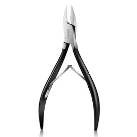 BALUCA Toenail Clippers Straight Blade for Thick Toenails and Ingrown Nails, Professional Stainless Steel Fingernail Toenail Clippers Trimmers for Seniors, Men and Adult - Black