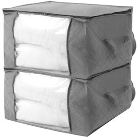 4CONVY Duvet Cover - Container with Large Window and Carry Handles - Storage Bag Duvets with Zip - Pack of 2