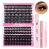 FADLASH Lash Extension DIY Kit 80D+100D Cluster Lashes 0.07 D