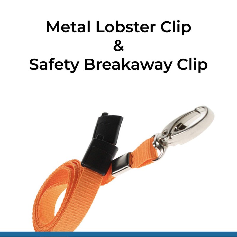 ID Lanyard Neck Strap with Metal Clip and Breakaway Safety