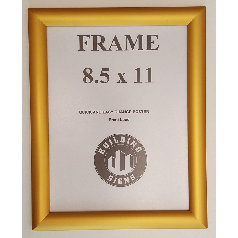 Gold Snap Poster Frame/Picture Frame/Notice Frame 8.5 x 11 Front