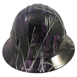 Texas America Safety Company Muddy Girl Full Brim Style Hydro Dipped Hard Hat - Purple