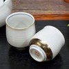 Pair of Tea Cups, Stylish, Kutani Ware for Couples, White