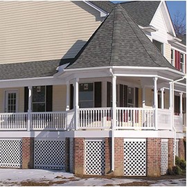 White Colonial Style Vinyl Railing Spindle (9 Pack) (1 1/2" Sq x 32")