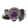 HomeVss 16 Piece Dinnerware Set, Ceramic Plates and Bowls Sets