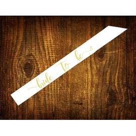 4Pcs White Gold White Hen Party Accessories Set Bride to Be Sash Bridal Tiara Crown Headband Bachelorette Decoration