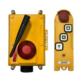 JEICO Crane Hoist Industrial Wireless Remote 3 Buttons Controller JREMO 3K (1 Transmitter + 1 Receiver) Yellow, Made in Korea