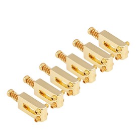 6 Pcs Electric Guitar Tremolo Saddles Bridge for Electric Guitar Replacement with Wrench(Gold) Performance Accessory Musical Instrument Accessories