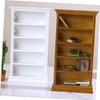 KOMBIUDA Miniature Wooden Bookshelf Mini Bookcase for Mini House Miniature