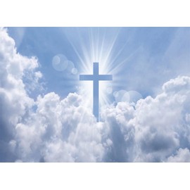 Heaven Backdrop BELECO 5x3ft Fabric Jesus Christian Cross Backdrop Holy Spirits Easter Backdrop Christian Party Church Events Background Heaven Sent Theme Decoration Banner Religious Photo Background