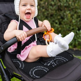 LITTOBEBE Potty Training Car Seat Protector, Waterproof Car Seat Cover for Toddlers, Piddle Pads for Baby Carseat, Stroller, Non-Slip & Machine Washable (Black, 2PC)