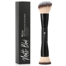 DUcare DUcare Foundation Brush Contour Bronzer Double Ended Makeup Brush for Blending Liquid Powder Concealer Cream Blush Buffe Black