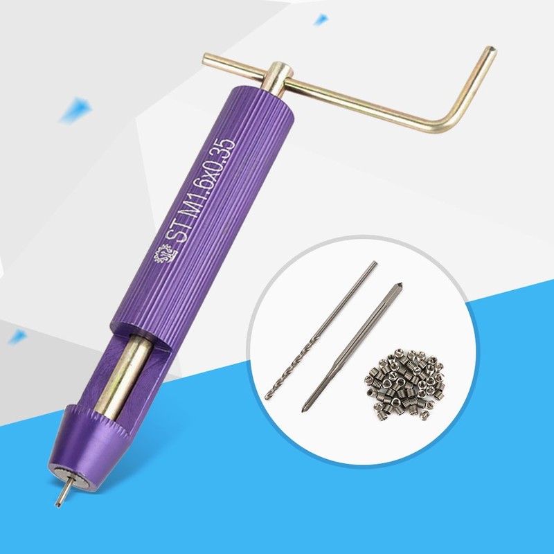 Helicoil Thread Repair Installation Kit,50pcs M1.6 x 2D Stainless Steel