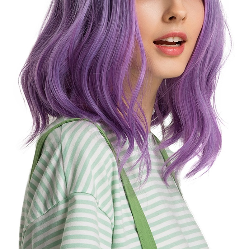 High Temperature Synthetic Women Hair Charming Wavy Wigs Short for