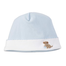 Mud Pie Baby Boys' Puppy Cap, Light Blue, White, Small