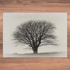 Ambesonne Black and White Jigsaw Puzzle for Adults, Lonely Tree