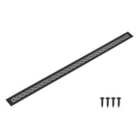 uxcell Aluminum Alloy Air Vents, 800 x 50mm / 31.5 x 2" Rectangle Louvered Ventilation Grille Cover with Mounting Screws for Door Cabinet Wardrobe, Matt Black