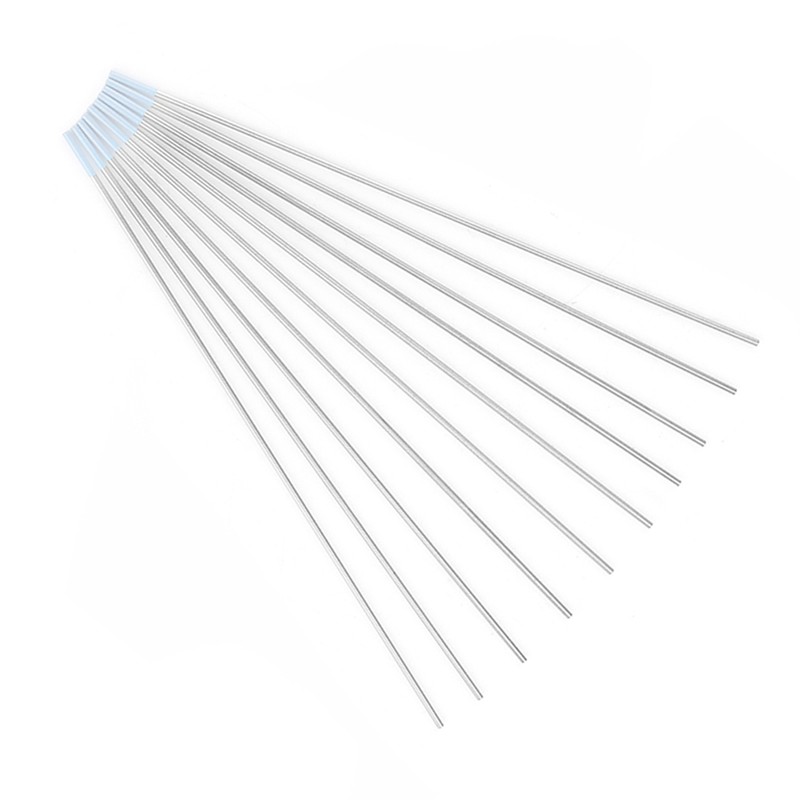 10Pcs Zirconiated Tungsten Electrodes WZ8 White Tip for AC Tig