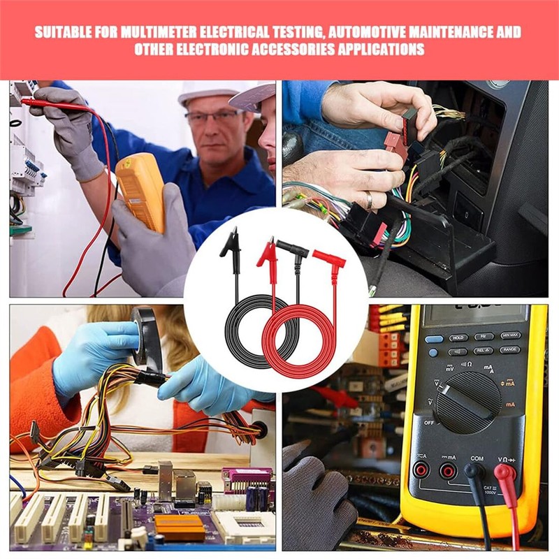 Multimeter Test Leads, Banana Plug to Alligator Clip Test Lead