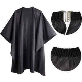 Haircut Hairdressing Cape, 160 x 140 cm Black Hairdressing Cape, Hairdresser Apron, Hairdressing Accessories, Hairdressing Cape Adults, Hairdressing Set, Barber Cape, Shaving Apron