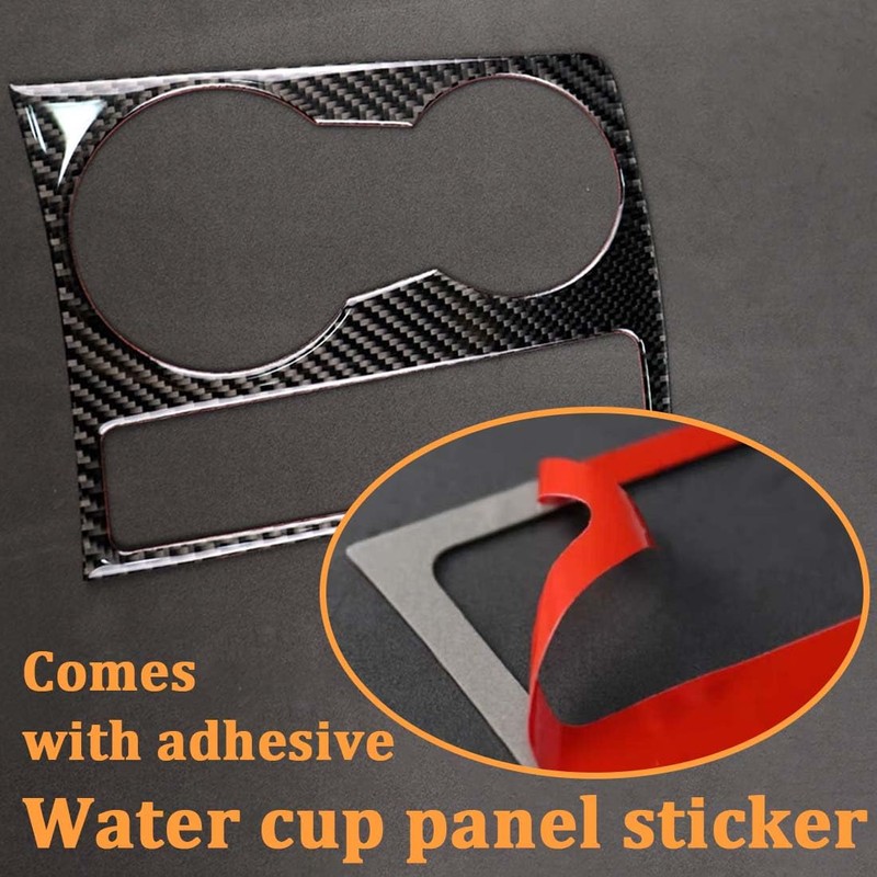 Car Cup Holder Cover Trim, Carbon Car Centre Console Water