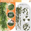 AwnPro 5PCS Artificial Vine Green Leaf Garland 20" Fake Hanging