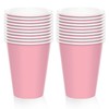 HOME & HOOPLA Solid New Pink Disposable Beverage Party Cups,