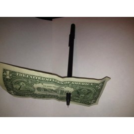 Pen Thru Bill close-up magic trick - Pen Through Dollar - Perfect Penetration