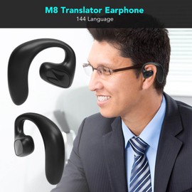 LICAEVEY Auriculares Traductores de Idiomas, Soporta 114 Idiomas Traducción en Línea en Tiempo Real, Dispositivo Traductor de Idiomas con Bluetooth 5.3 y Pantalla Digital, Traducción